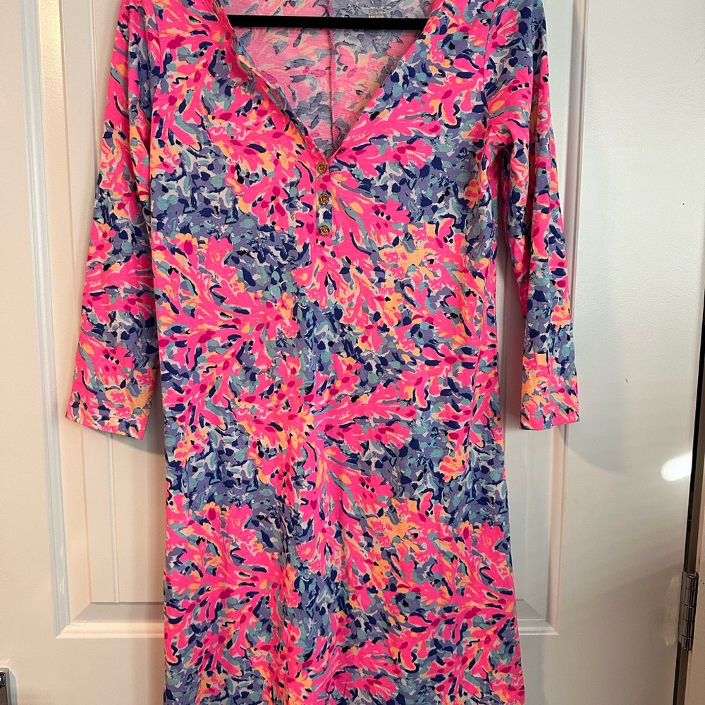 Lilly Pulitzer Pink and Blue Floral Dress